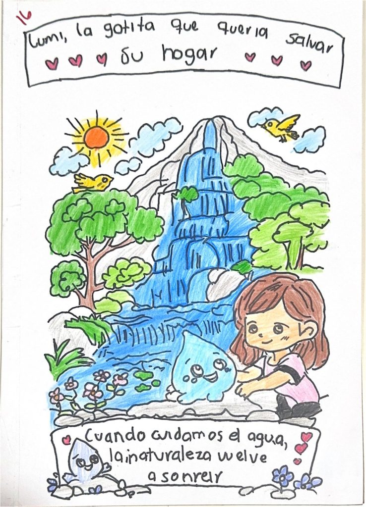 Ilustración de «Lumi, la gotita que quería salvar su hogar»